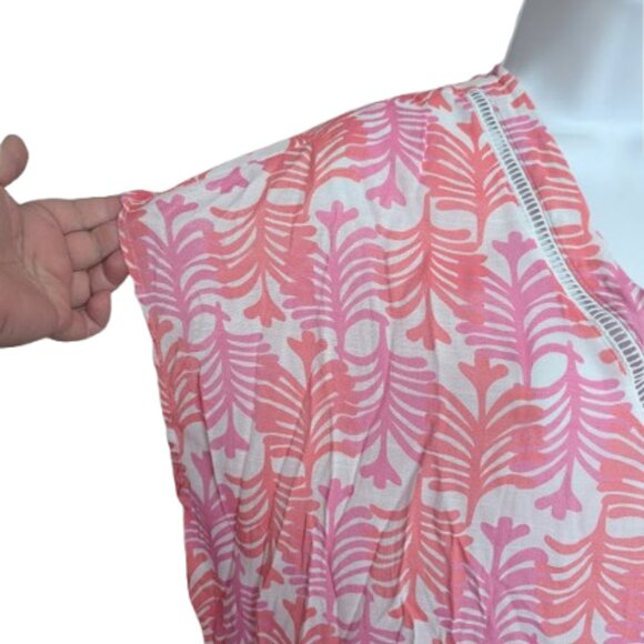 TAHARI  Pink and White Printed Blouse - Picture 2 of 6